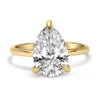 Rose | Pear Moissanite Engagement  14k Yellow Gold Ring - Diamond Daughters, Front View