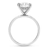 Rose | Pear Moissanite 14k White Gold Engagement Ring - Diamond Daughters, Top View