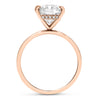 Rose | Pear Moissanite 14k Rose Gold Engagement Ring - Diamond Daughters, Top View