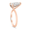 Rose | Pear Moissanite 14k Rose Gold Engagement Ring - Diamond Daughters, Top Side View