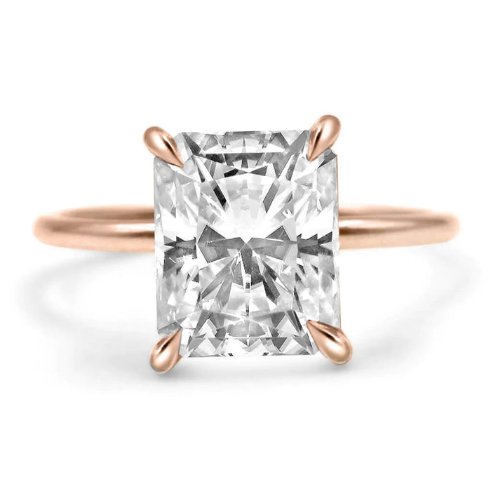 Rose Radiant Engagement Ring Setting - Diamond Daughters