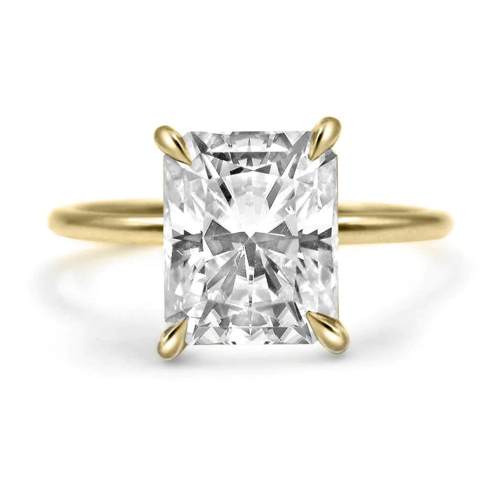 Rose Radiant Engagement Ring Setting - Diamond Daughters