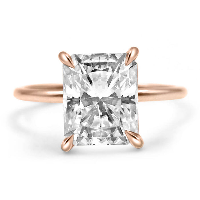 Rose | Radiant Moissanite Engagement Ring - Diamond Daughters