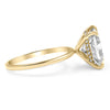 Rose | Radiant Moissanite 14k Yellow Gold Engagement Ring - Diamond Daughters, Side View