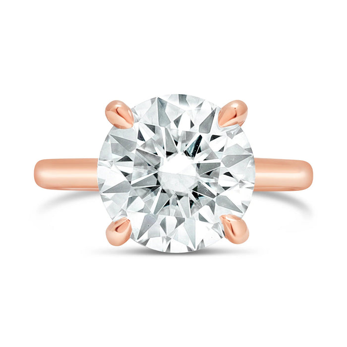 Rose Round Engagement Ring Setting - Diamond Daughters