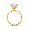 Rose | Round Moissanite 14k Yellow Gold
 Engagement Ring - Diamond Daughters, Top View