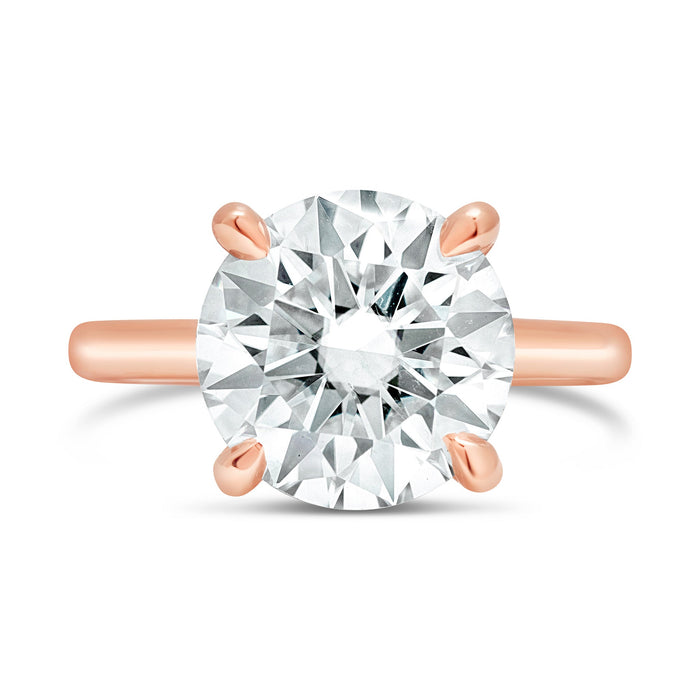 Rose | Round Moissanite Engagement Ring - Diamond Daughters