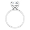 Round Moissanite Solitaire 14k White Gold Engagement Ring - Diamond Daughters,Top View