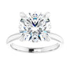 Round Moissanite Solitaire Engagement Ring - Diamond Daughters