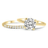 Round Moissanite Solitaire Engagement Ring Set - Diamond Daughters