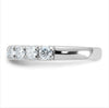 Round Cut Moissanite 14K White Gold Wedding Band - Diamond Daughters, Side View