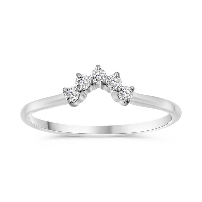 Roxanna | Curved Diamond Wedding Band - Diamond Daughters