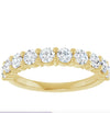 Sahar | Round Cut Moissanite 14K Yellow Gold Wedding Band - Diamond Daughters, Front View