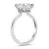 Sarah | Radiant Moissanite 14k White GoldEngagement Ring - Diamond Daughters, Top Side View