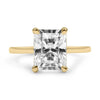 Sarah | Radiant Moissanite 14k Yellow Gold Engagement Ring - Diamond Daughters, Front View