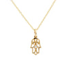 STRENGTH HAMSA Large Diamond Necklace in 14K Solid Gold - Diamond Daughters