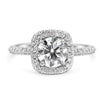 TARA | Round Cushion Halo Engagement Ring - Diamond Daughters