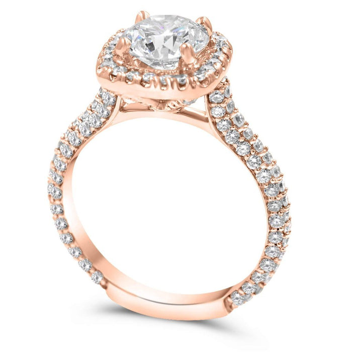 TARA | Round Cushion Halo Engagement Ring - Diamond Daughters