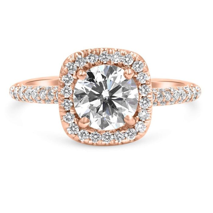 TARA | Round Cushion Halo Engagement Ring - Diamond Daughters