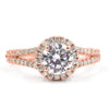 TASHA | Round Halo Split Shank Engagement Ring - Diamond Daughters