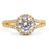 TASHA | Round Halo Split Shank Engagement Ring - Diamond Daughters