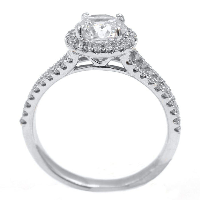 TASHA | Round Halo Split Shank Engagement Ring - Diamond Daughters