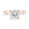 TAYLOR | Round Double Baguette Engagement Ring - Diamond Daughters