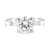 TAYLOR | Round Double Baguette Engagement Ring - Diamond Daughters