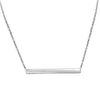 Thin Gold Bar Necklace In 14K Solid Gold - Diamond Daughters