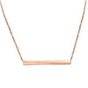 Thin Gold Bar Necklace In 14K Solid Gold - Diamond Daughters