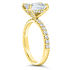 Vanessa | Emerald Moissanite 14k Yellow GoldEngagement Ring - Diamond Daughters, Top Side View