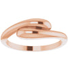 Zara | Wrapped 14K Rose Gold Wedding Band - Diamond Daughters, Front View